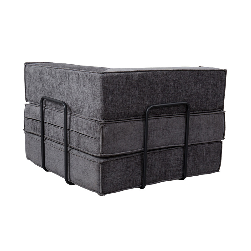 Canapé modulaire créatif en tissu gris foncé, design entièrement en mousse librement combinable et multifonctionnel Canapé modulaire créatif en tissu gris foncé, design entièrement en mousse librement combinable et multifonctionnel