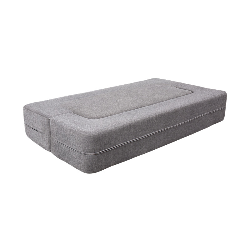 Canapé-lit multifonction convertible en velours gris clair avec coussins Canapé-lit multifonction convertible en velours gris clair avec coussins