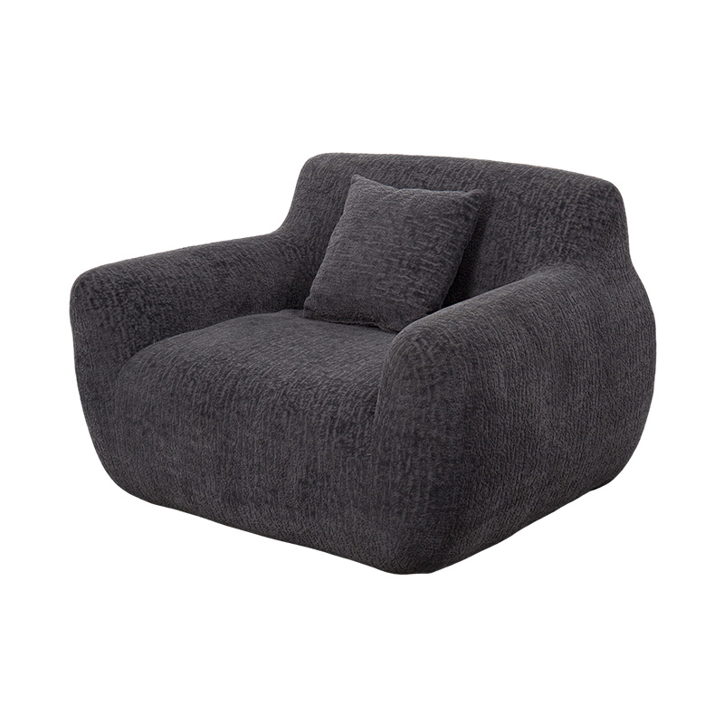 Canapé simple de style câlin entièrement en mousse avec tissu chenille épais et motif jacquard subtil Canapé simple de style câlin entièrement en mousse avec tissu chenille épais et motif jacquard subtil