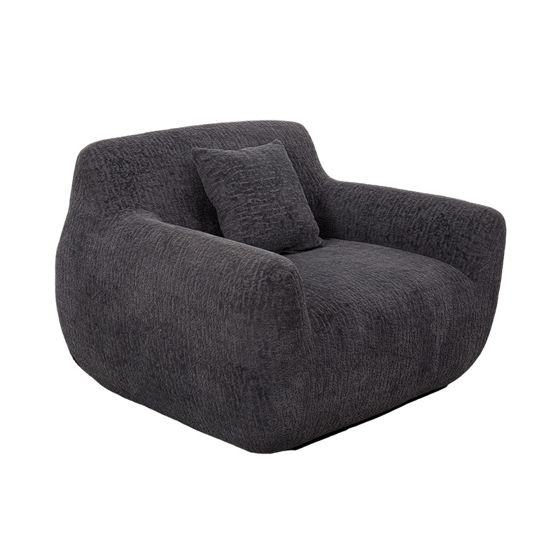 Canapé simple de style câlin entièrement en mousse avec tissu chenille épais et motif jacquard subtil Canapé simple de style câlin entièrement en mousse avec tissu chenille épais et motif jacquard subtil