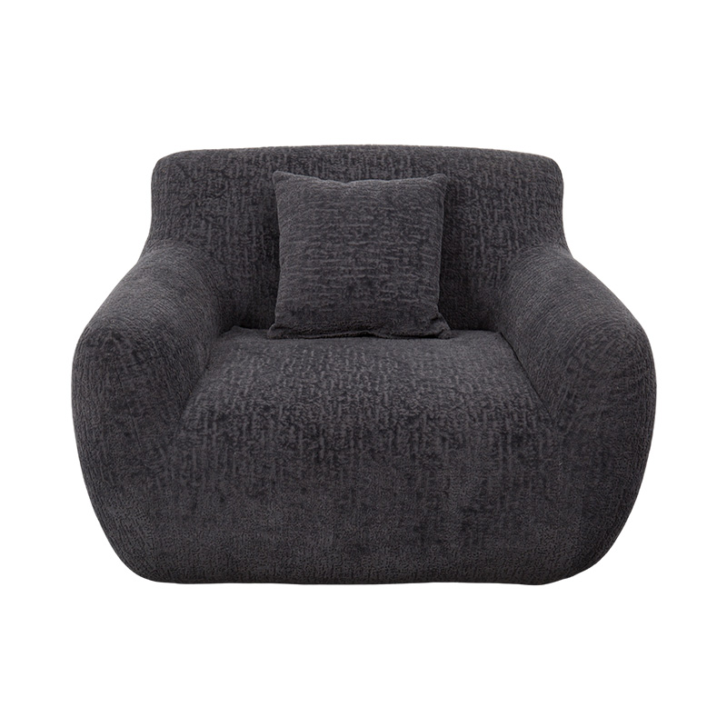 Canapé simple de style câlin entièrement en mousse avec tissu chenille épais et motif jacquard subtil Canapé simple de style câlin entièrement en mousse avec tissu chenille épais et motif jacquard subtil