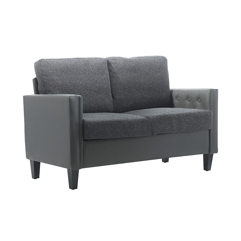 Canapé en cuir patchwork étoile bleu foncé
